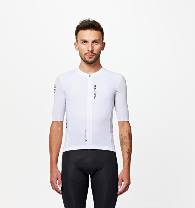 Van rysel Maglia bici da corsa unisex estiva a maniche corte - Racer 2 bianco