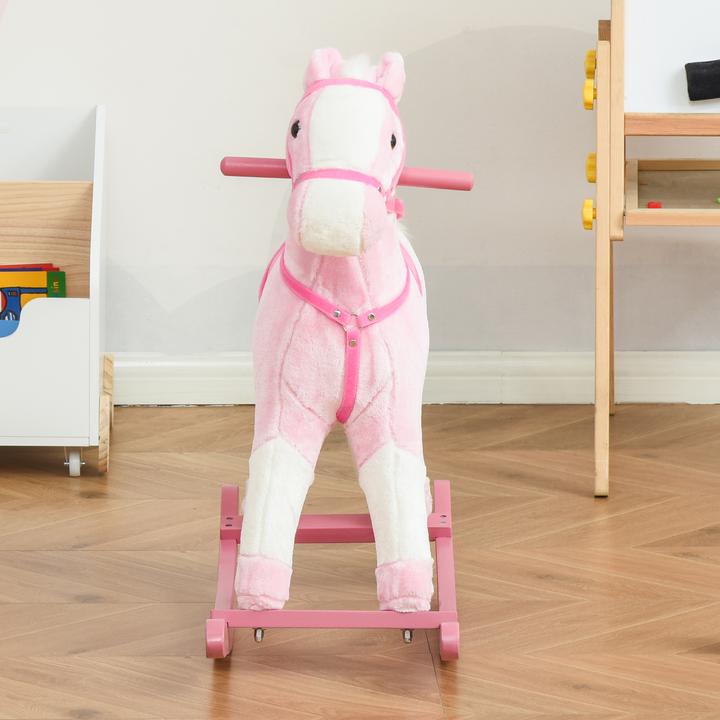 Image du produit Homcom Cheval à bascule rose