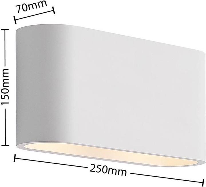 Immagine prodotto Lindby Lampada da parete Mavora in gesso, arrotondata (G9)