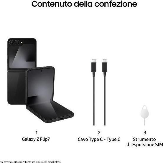 Actual product image Samsung Galaxy Z Flip7 FE (128 GB, Black, 6.70", SIM + eSIM, 5G)