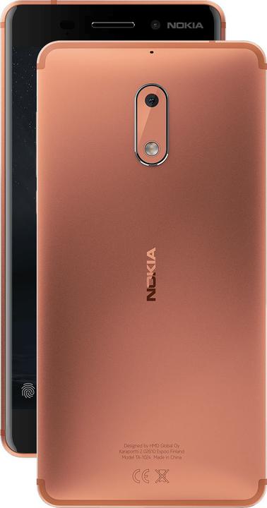 Produktbild Nokia 6 (32 GB, Copper, 5.50", Hybrid Dual SIM, 16 Mpx, 4G)