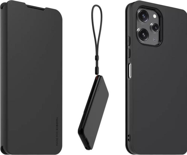 Xiaomi Made for Bookcase with Necklace for Redmi 12 - black (Xiaomi Redmi 12 5G)