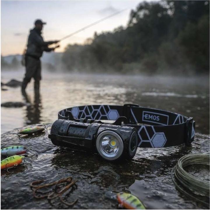 Actual product image Emos LED Rechargeable Headlamp, 500 lm, 120 m, Li-Ion 800 mAh (500 lm)