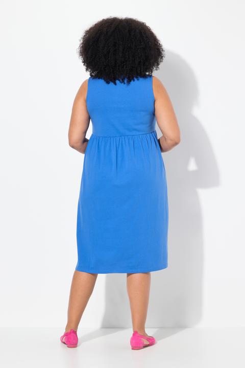 Produktbild Ulla Popken Jerseykleid, Taschen, A-Linie, Rundhals, ärmellos (54)