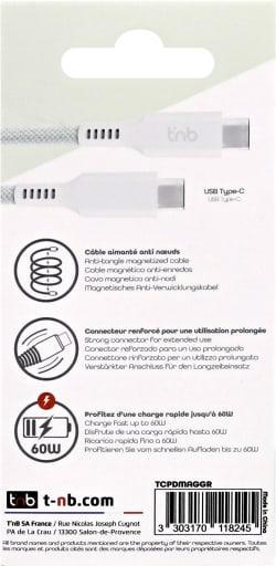 Actual product image T'nB CÂBLE USB-C MAGNÉTIQUE 1,5M M/M (VERT) (1.50 m, 60 W)