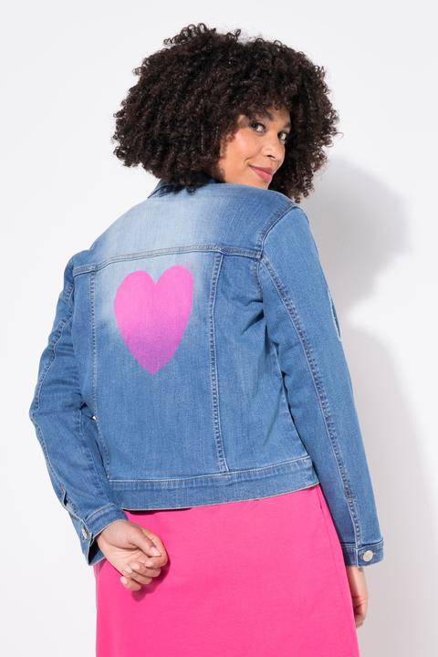 Produktbild Angel of Style Jeansjacke, Neon-Herzen, Destroy-Effekte (52)