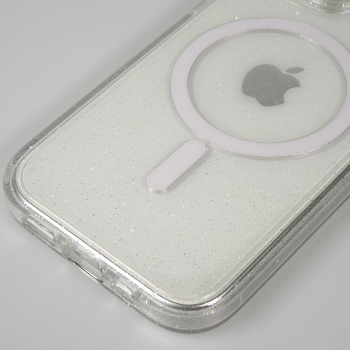 Actual product image PhoneLook Coque Silicone rigid avec dos paillettes et MagSafe (Apple iPhone 15)