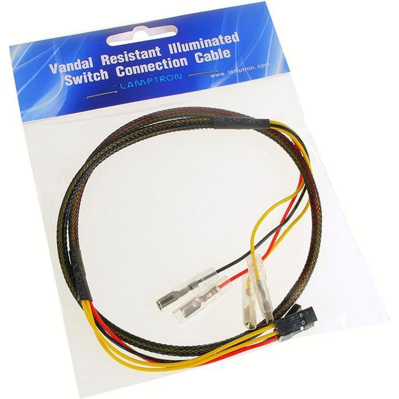 Thumbnail - Lamptron Taster/Schalter Connection Kabel - 300mm, Interne Kabel (PC)