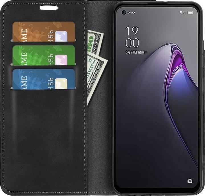 Actual product image Cover-Discount OPPO Reno8 - Stand Flip Case Cover black (Oppo Reno 8)