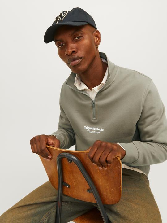 Produktbild Jack & Jones Text Sweatshirt mit halbem Reissverschluss Sweatshirt mit halbem Reissverschluss (XS)