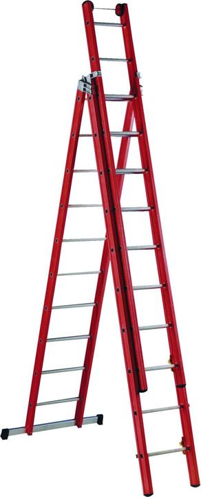 Cimco CIM 146214 Steh-u.Schiebeleiter m.3x14 (Stehleiter)