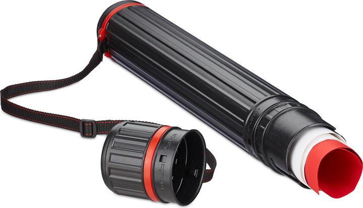 Relaxdays GmbH Posterrolle ausziehbar rot/schwarz