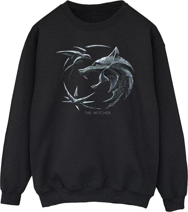 Actual product image Netflix Mens The Witcher Wolf Logo Sweatshirt (XL)