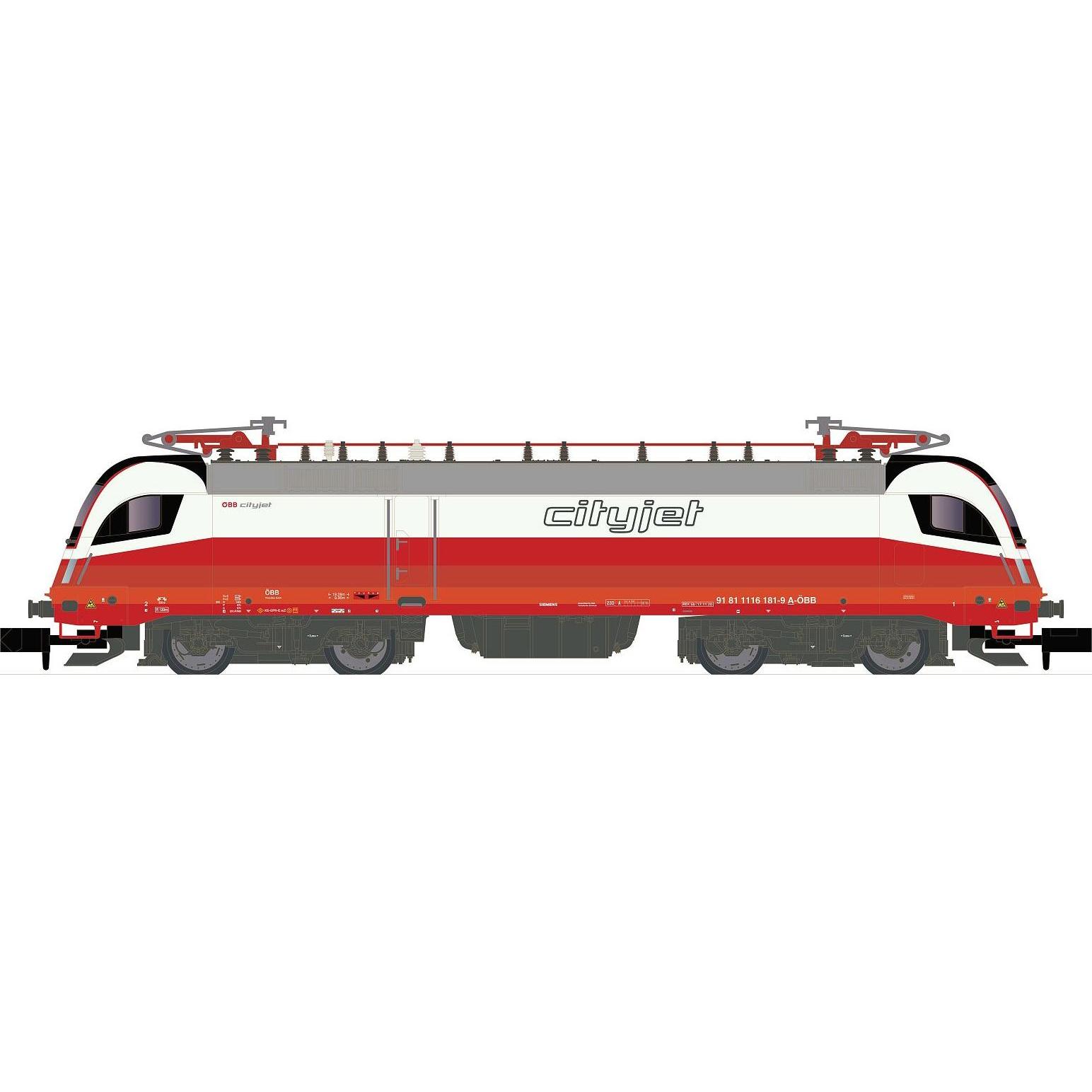 Hobbytrain E-Lok Rh 1116 181 ÖBB Cityjet, Ep.VI (Spur N)
