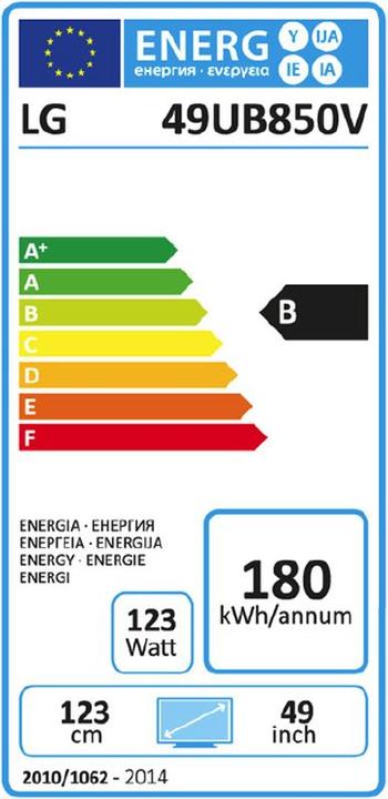 Energy Label LG 49ub850v (4K)