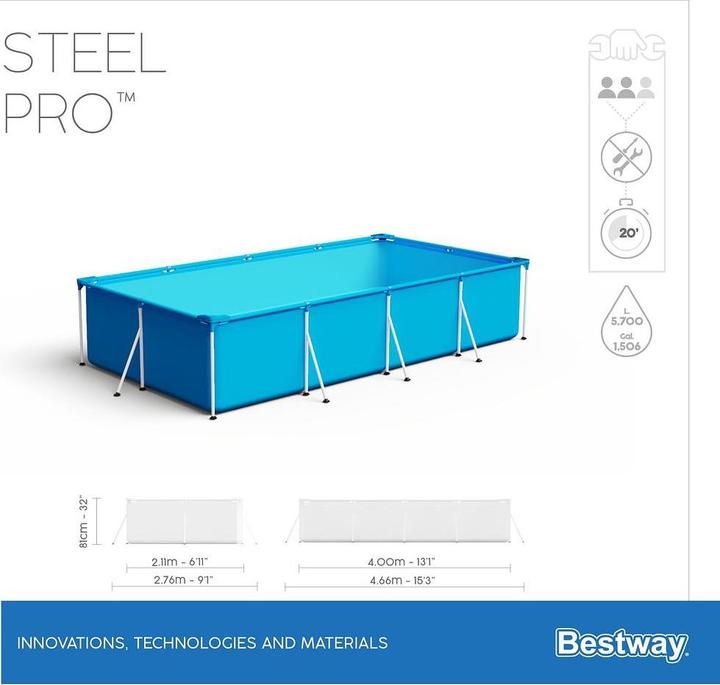 Produktbild Bestway Pool (400 x 211 x 81 cm)