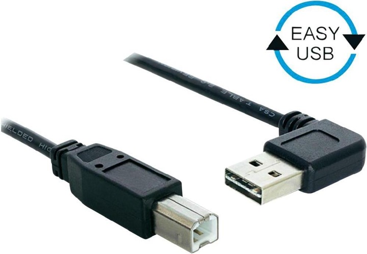 Produktbild Delock EASY-USB 2.0 Kabel mit Winkelstecker (1 m, USB 2.0)