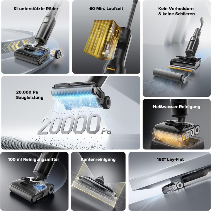 Produktbild Roborock F25 LT Nass Trockensauger,mit KI-unterstützten Rädern,90°C Heisswasser Selbstreinigung,20kPa