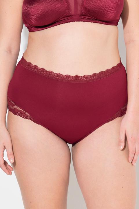 Produktbild Ulla Popken Maxislips, 3er-Pack, High Waist, Spitze, OEKO-TEX (42, 44)