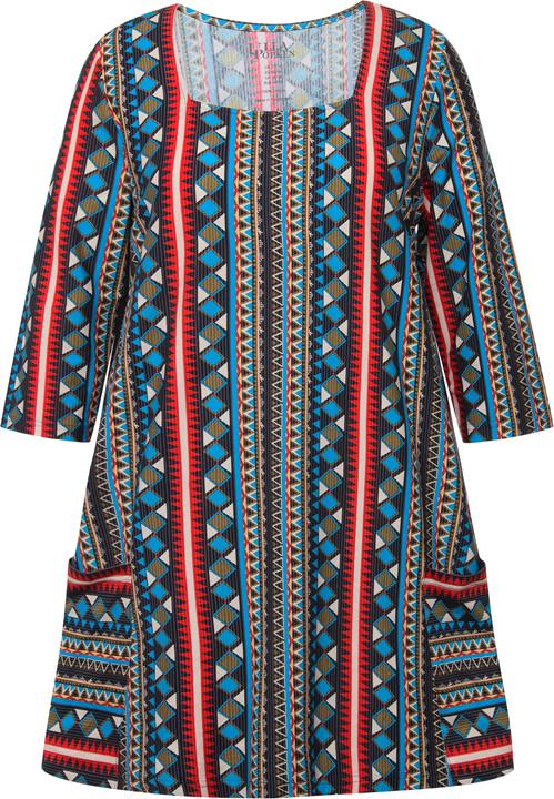 Produktbild Ulla Popken Longshirt, Taschen, A-Linie, Carree-Ausschnitt, 3/4-Arm (58)