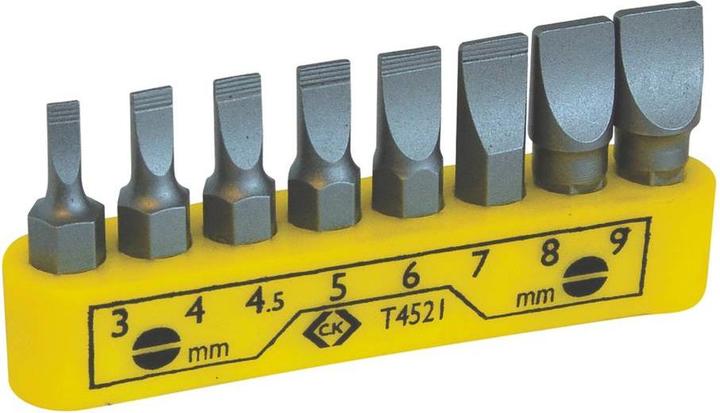 Actual product image C.K Magma Bit set 8 pieces T4521 slotted (3, 4, 4.5, 5, 6, 7, 8, 9 mm)