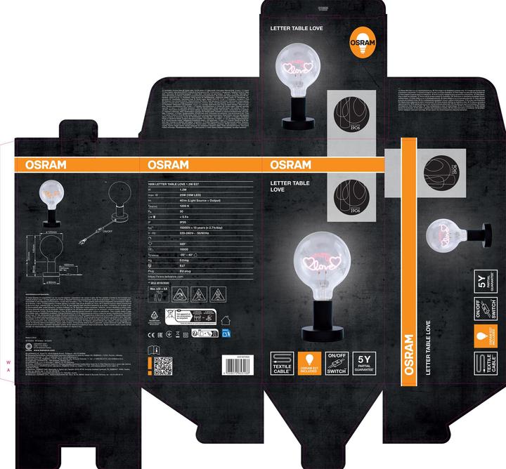 Produktbild Osram OSR 1906 Letter Table Love (E27)