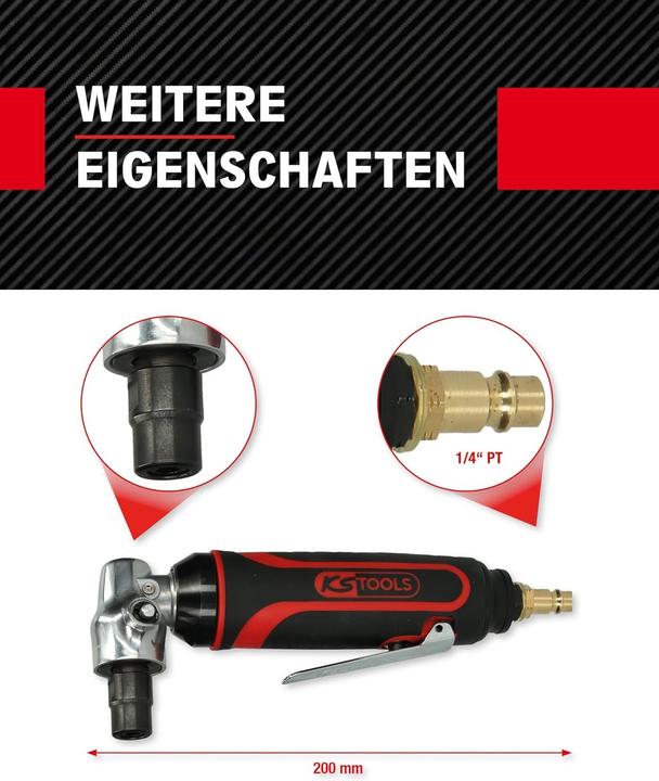 Immagine prodotto KS Tools Smerigliatrice angolare pneumatica, pneumatica, 18000 rpm