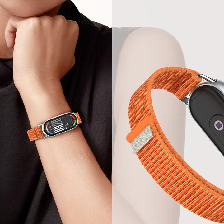 Produktbild 4Kom Tech-Protect Nylon Pro Strap für Xiaomi Smart Band 8 / 9 / 10 / NFC - Pink Grau (100% Nylon)