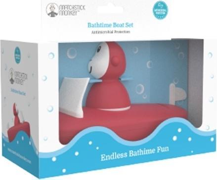 Matchstick Monkey Bathtime Boat Set dusty pink