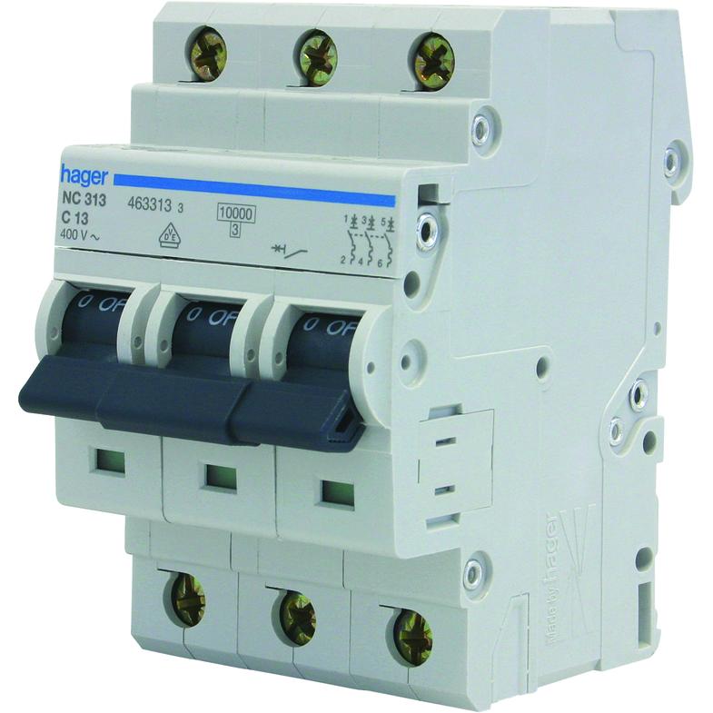 Hager, Schutzschalter, Einbauautomat "C" 3x 40A