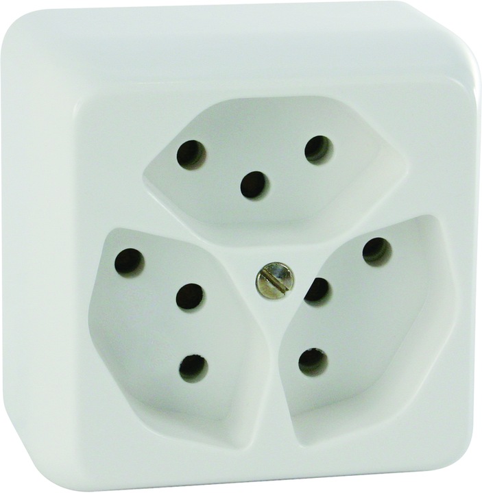 Image du produit Mica AP Prise 3xT13 blanc