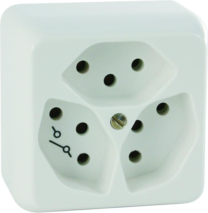 Mica AP socket 3xT13 white separated