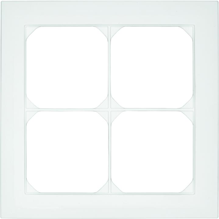Hager K PRO Abdeckrahmen 4-fach 154x154mm weiss