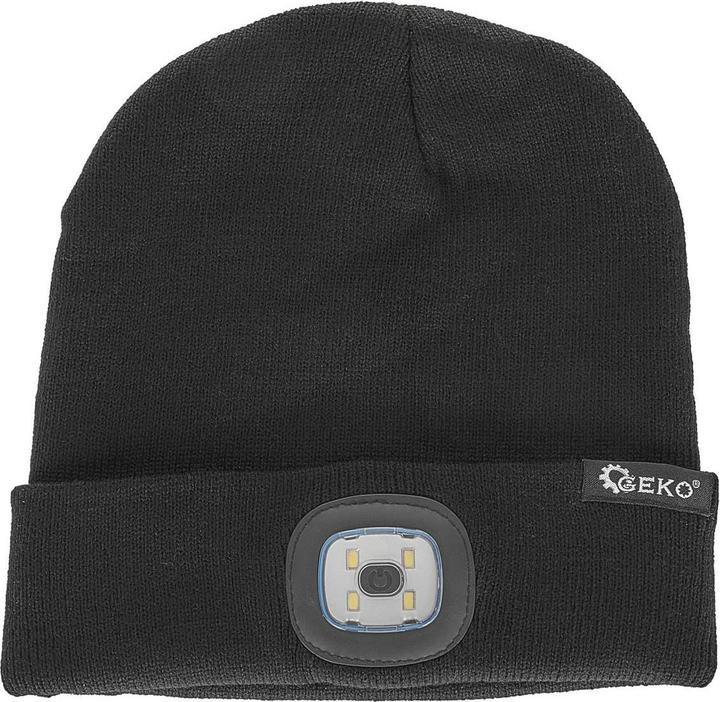 Image du produit GEKO Wintermütze mit LED-Licht, Schwarz