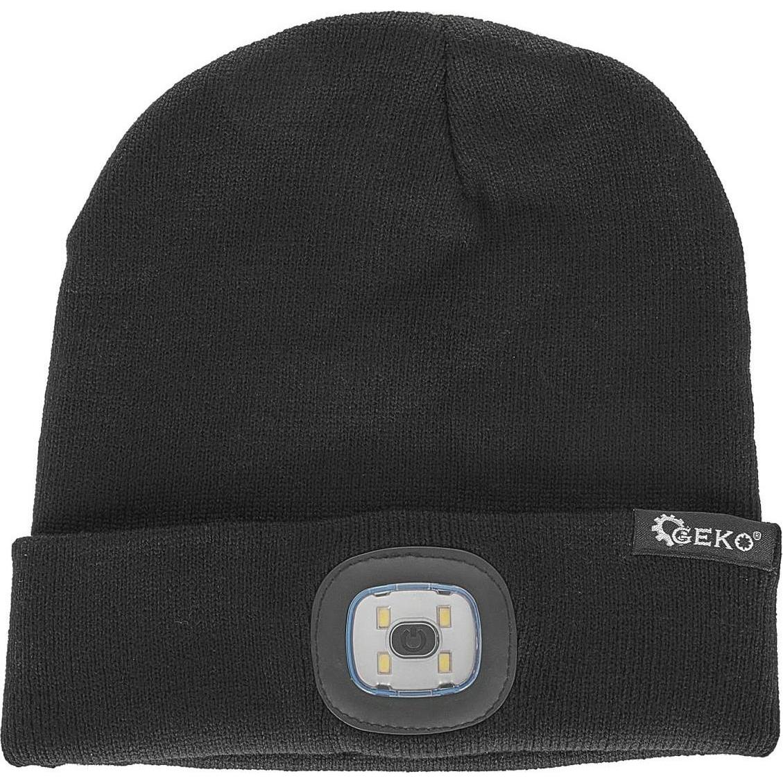 GEKO, Unisex, Berretto, Wintermütze mit LED-Licht, Schwarz, Nero