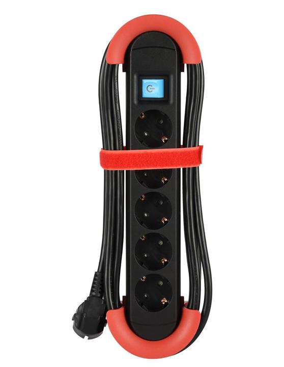 Produktbild Bachmann HOOK Indoor 5x Schutzkontakt Kunststoff mit Schalter 5m (5x, CEE 7/3, 5 m)