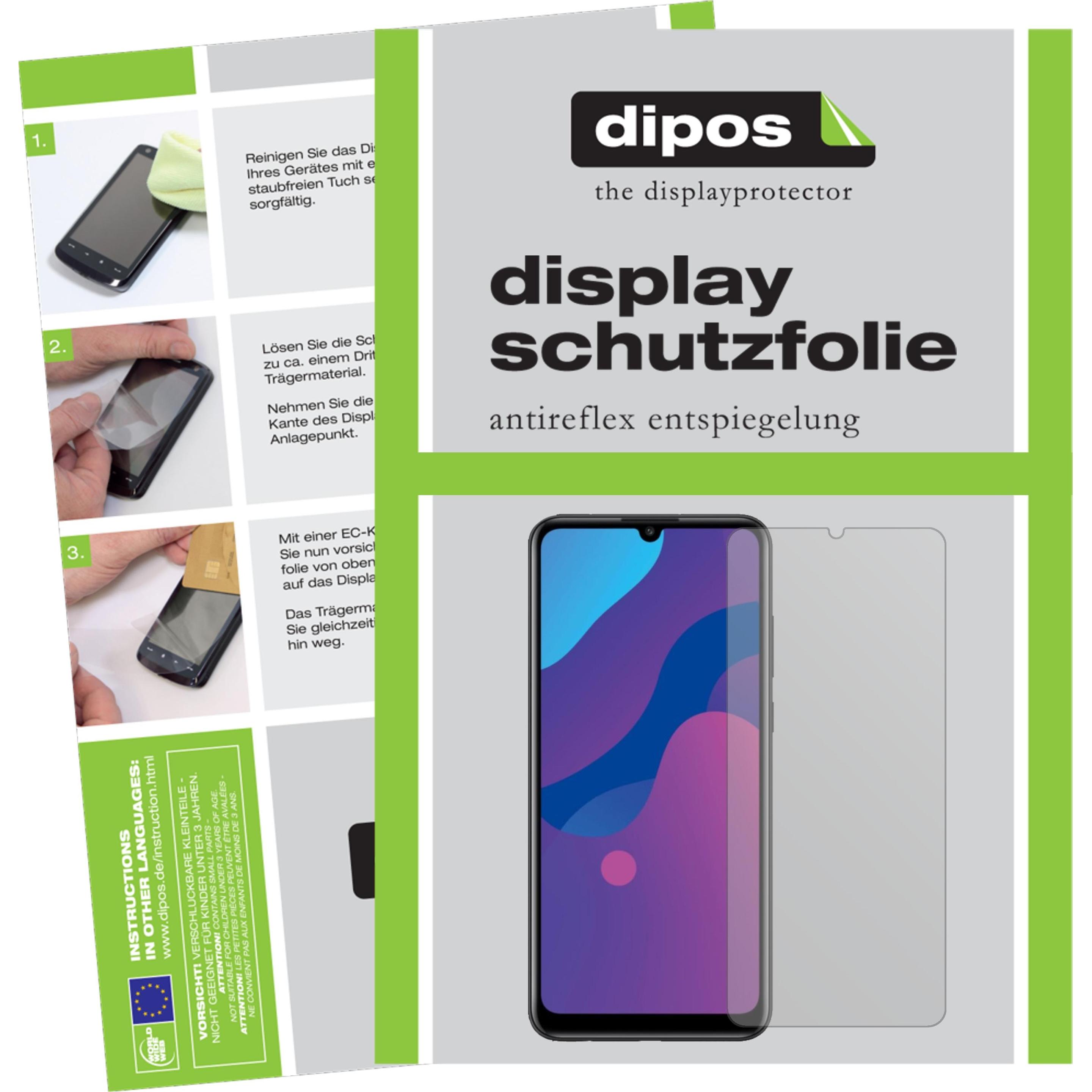 Dipos Displayschutzfolie Antireflex (2 Stück, Huawei Enjoy 10e), Smartphone Schutzfolie, Transparent