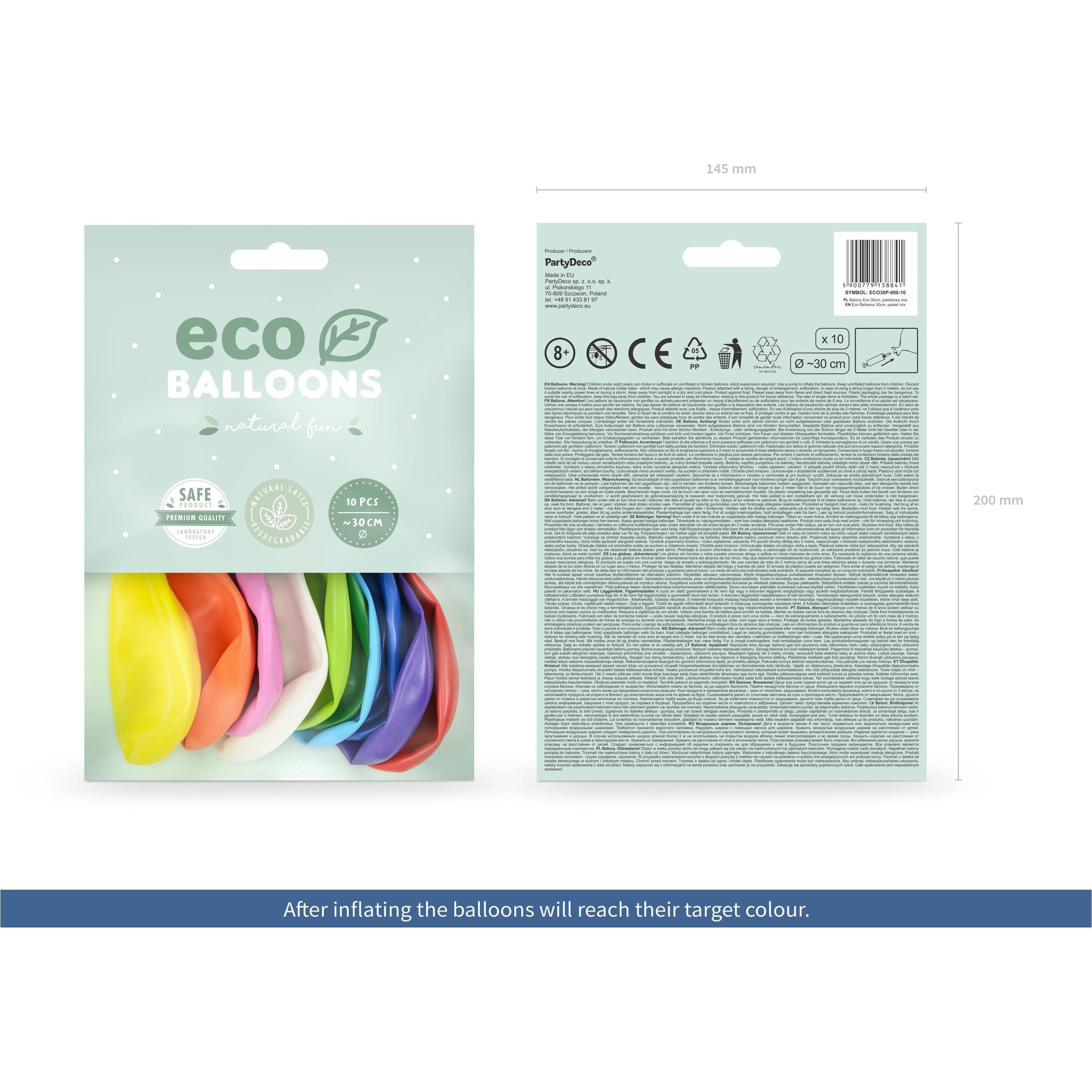 Thumbnail - Partydeco Luftballons pastell Mix Eco