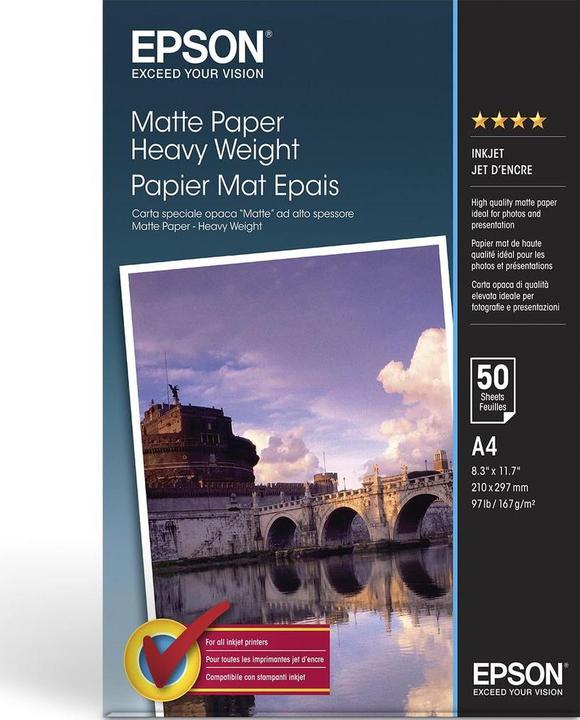 Produktbild Epson Matte Paper Heavy Weight (167 g/m², A4, 50 Stk.)