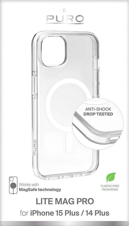 Actual product image Puro LITEMAG PRO iPhone 15 6.1" MagSafe przezroczysty/transparent PUIPC1561LITEMPWHI (Apple iPhone 15)