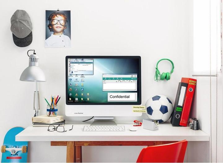 Produktbild Casio XR-9BU1, 9mm schwarz auf blau, 8 Meter (0.90 cm, Blau)