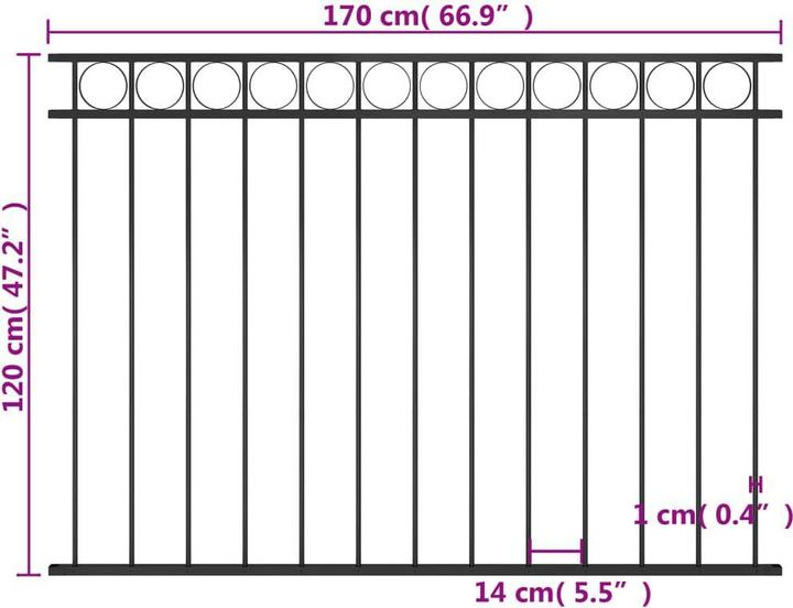 Produktbild vidaXL Zaunfeld