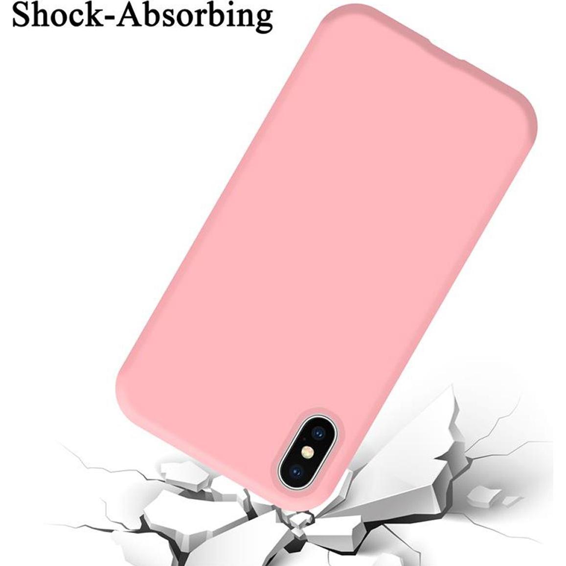 Thumbnail - Cadorabo TPU Liquid Silicone Case Cover (Apple iPhone X), Smartphone Hülle, Rosa