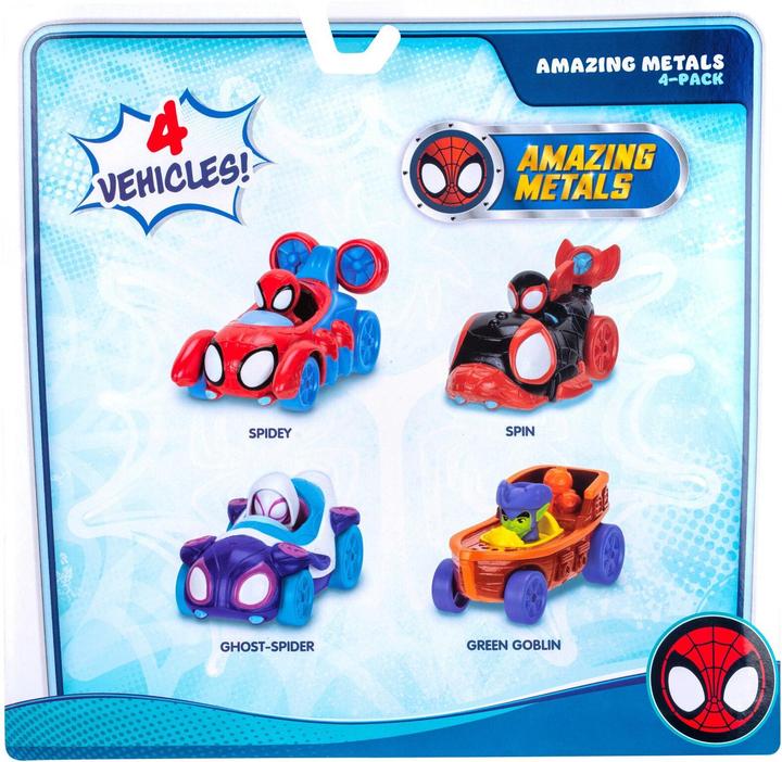 Actual product image Disney Spidey - Amazing Metals Car 4 Pack (SNF0378)