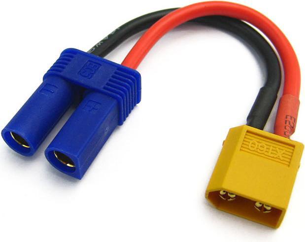 Actual product image Swaytronic Adapter cable XT60 male to EC5 female