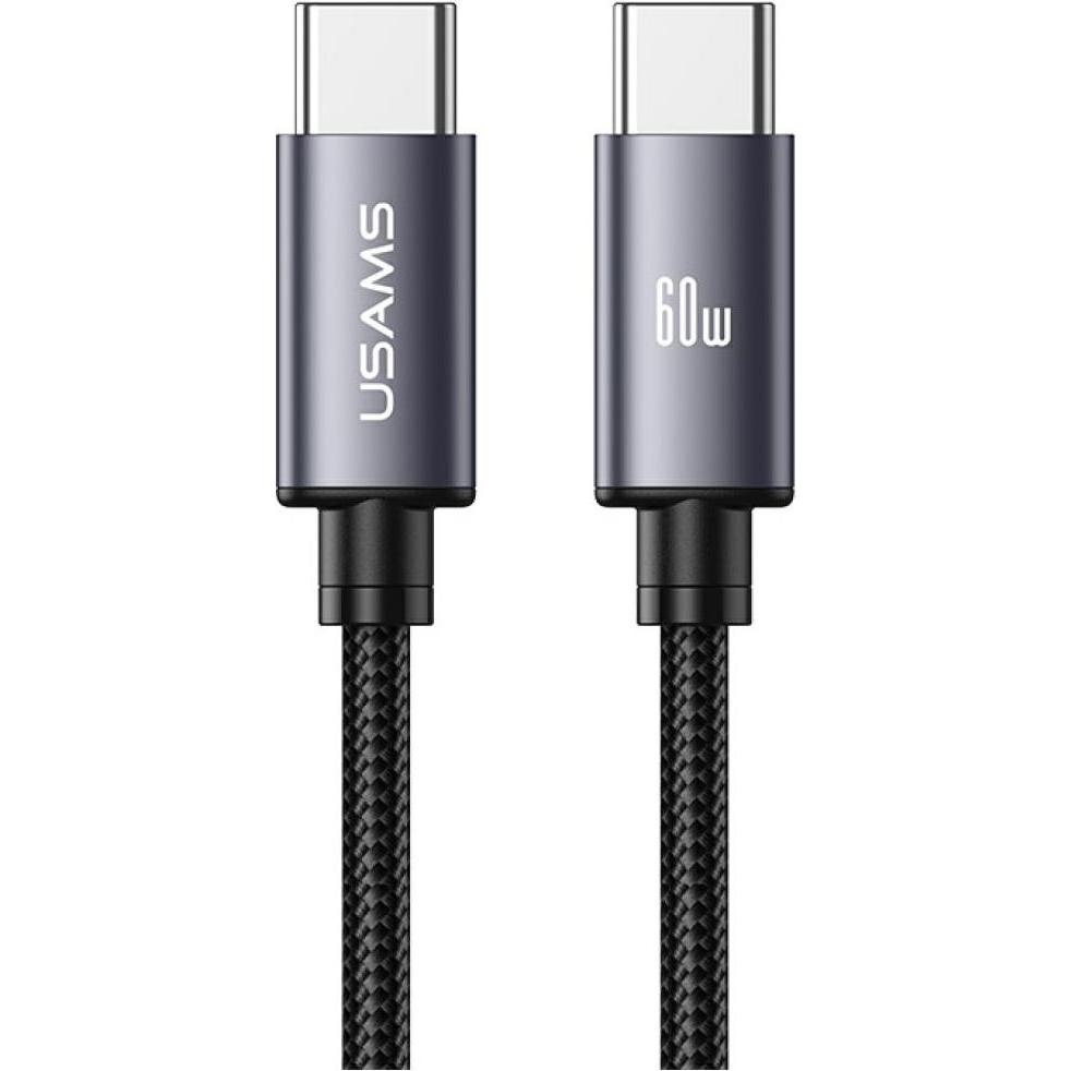 Usams Cable U91 60W USB-C to USB-C 1m tarnish (1 m, 60 W), Cavo USB