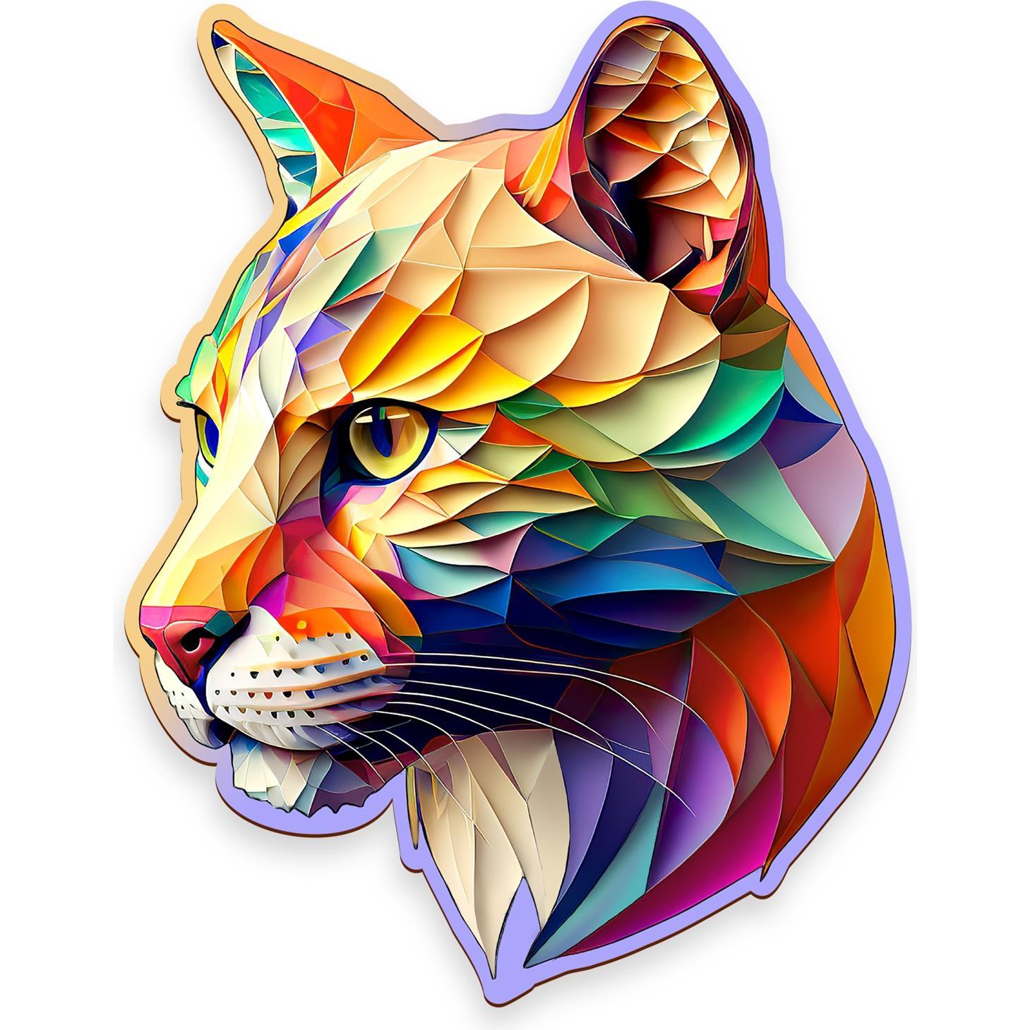 Thumbnail - WoodenCity Puzzle Holz M Gaudy Cougar (250 Teile)