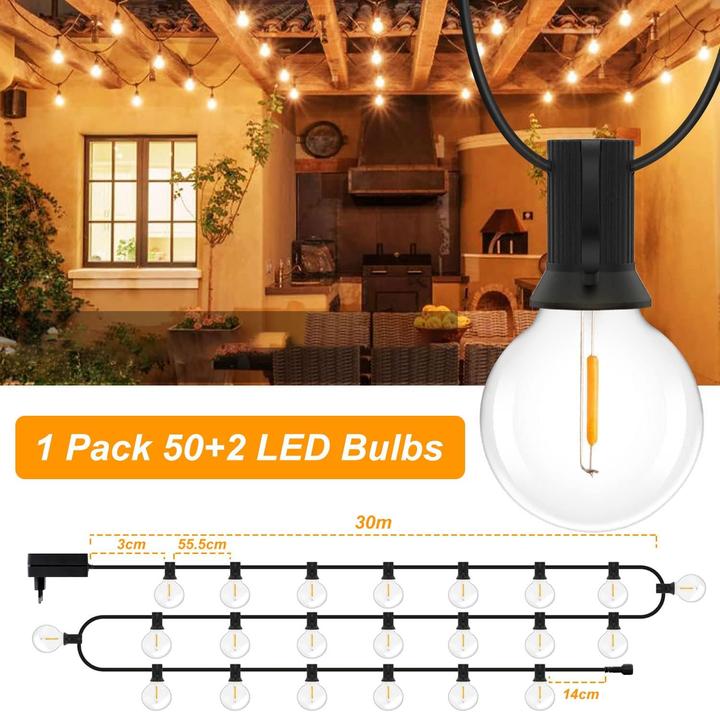 Produktbild Ghustar LED-Outdoor-Lichterkette (30 m)