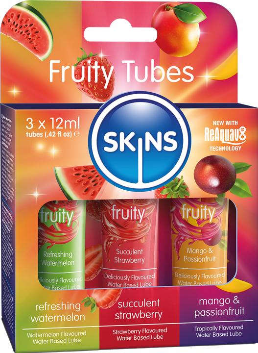 Produktbild Skins Fruity Tubes Gleitgel Sortiment - 3x12ml, Vegan (36 ml)
