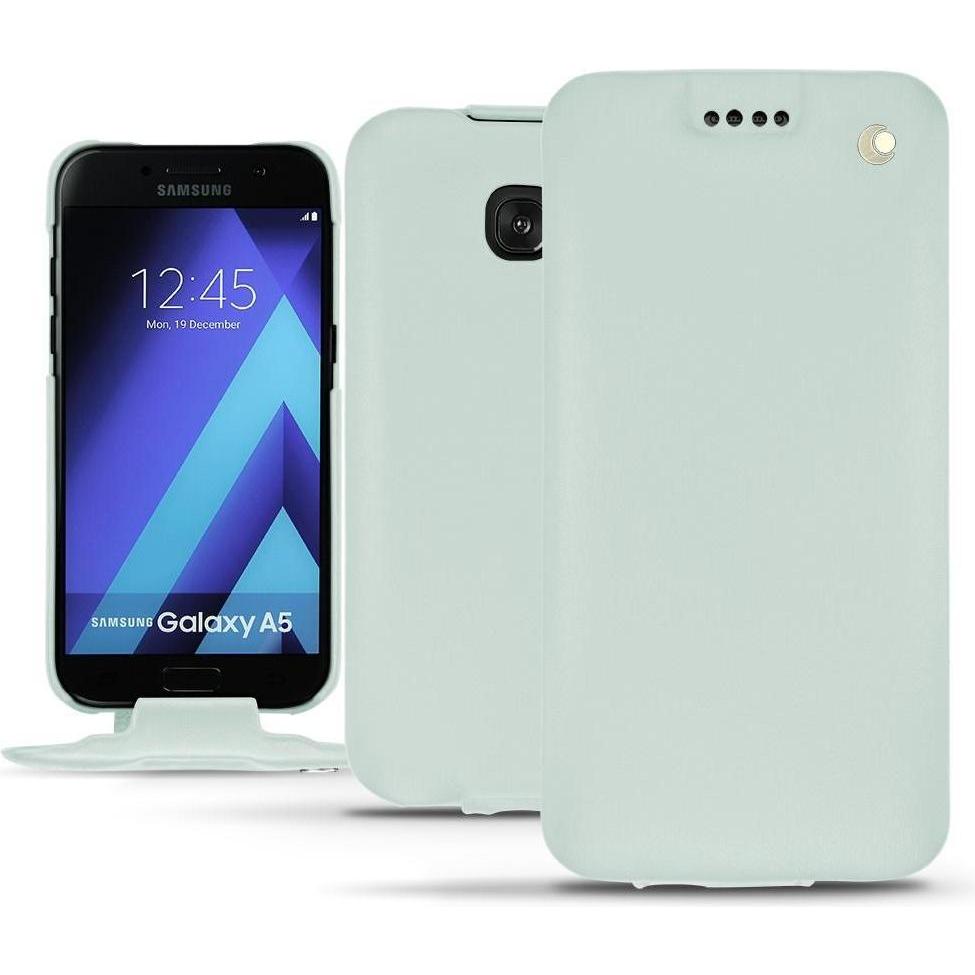 Noreve Lederschutzhülle vertikal (Samsung Galaxy A5 (2017)), Smartphone Hülle, Blau